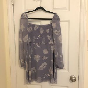 Aritzia Villa Purple Patterned Dress
